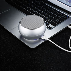 Bluetooth Mini Lautsprecher Wireless Speaker Boxen Silber