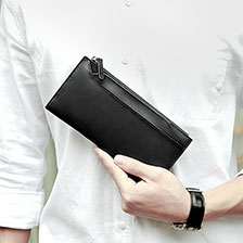 Handtasche Clutch Handbag Schutzhülle Leder Universal H30 Schwarz