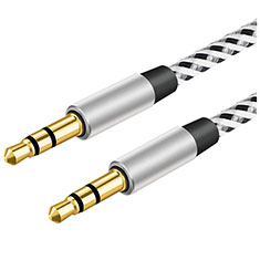 Audio Stereo 3.5mm Klinke Kopfhörer Verlängerung Kabel auf Stecker A06 für Samsung Galaxy Book Flex 13.3 NP930QCG Silber