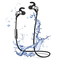 Bluetooth Wireless Stereo Ohrhörer Sport Kopfhörer In Ear Headset H50 für Asus Zenfone Max Plus M1 ZB570TL Silber