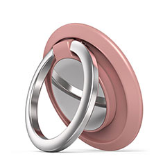 Fingerring Ständer Magnetische Smartphone Halter Halterung Universal H14 für Oppo F17 Rosegold