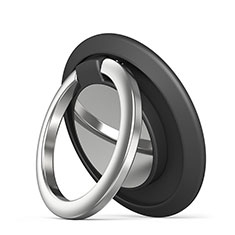 Fingerring Ständer Magnetische Smartphone Halter Halterung Universal H14 für Samsung Galaxy I7500 Schwarz