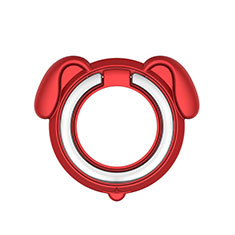 Fingerring Ständer Magnetische Smartphone Halter Halterung Universal H15 für Oppo Reno6 Pro 5G India Rot