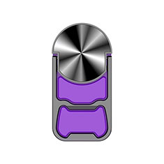 Fingerring Ständer Magnetische Smartphone Halter Halterung Universal H21 für Wiko Sunset 2 Violett