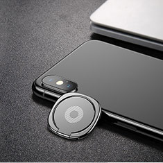 Fingerring Ständer Magnetische Smartphone Halter Halterung Universal Z02 für Motorola Moto G82 5G Silber