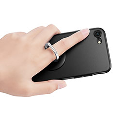 Fingerring Ständer Smartphone Halter Halterung Universal R01 für Samsung Galaxy S22 5G Schwarz