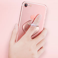 Fingerring Ständer Smartphone Halter Halterung Universal R03 für Xiaomi Mi 10 Ultra Rosegold
