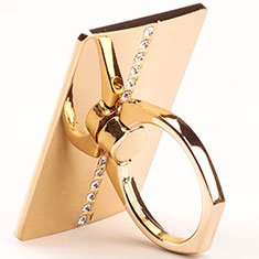 Fingerring Ständer Smartphone Halter Halterung Universal R10 für Motorola Moto G41 Gold