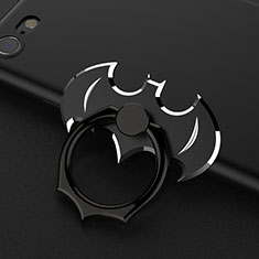 Fingerring Ständer Smartphone Halter Halterung Universal S02 für Motorola Moto G60 Schwarz