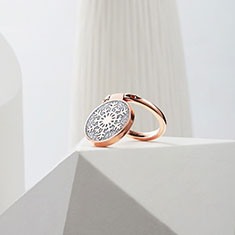 Fingerring Ständer Smartphone Halter Halterung Universal S09 für Oppo Find X3 Neo 5G Rosegold