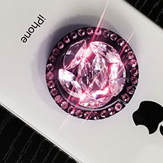 Fingerring Ständer Smartphone Halter Halterung Universal S16 für Oneplus 7 Pro Rosa