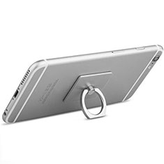 Fingerring Ständer Smartphone Halter Halterung Universal Z01 für Apple iPhone 6 Plus Silber