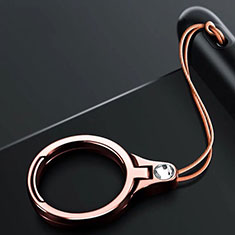 Fingerring Ständer Smartphone Halter Halterung Universal Z03 für LG K51S Rosegold
