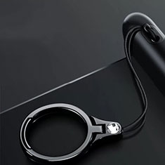 Fingerring Ständer Smartphone Halter Halterung Universal Z03 für Wiko Sunny 2 Plus Schwarz