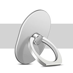 Fingerring Ständer Smartphone Halter Halterung Universal Z06 für Oppo Find X3 Lite 5G Silber