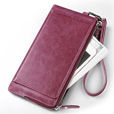 Handtasche Clutch Handbag Hülle Leder Universal für Huawei Nova 8 SE 5G Violett