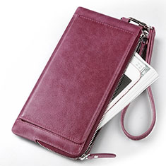 Handtasche Clutch Handbag Hülle Leder Universal für Samsung Galaxy S30 5G Violett