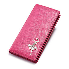 Handtasche Clutch Handbag Schutzhülle Leder Dancing Girl Universal für Samsung Galaxy S21 Plus 5G Pink