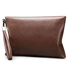 Handtasche Clutch Handbag Schutzhülle Leder Universal für Nokia X3 Braun