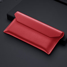 Handtasche Clutch Handbag Schutzhülle Leder Universal für Samsung Galaxy Z Fold2 5G Rot