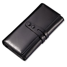 Handtasche Clutch Handbag Schutzhülle Leder Universal H14 für Samsung Galaxy S21 Plus 5G Schwarz