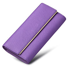 Handtasche Clutch Handbag Schutzhülle Leder Universal K01 für Oppo A9 Violett