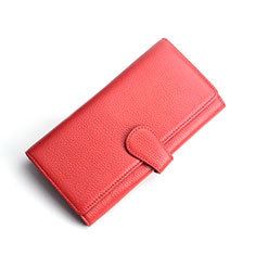 Handtasche Clutch Handbag Schutzhülle Leder Universal K02 für Handy Zubehoer Mikrofon Fuer Smartphone Rot