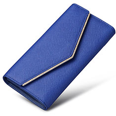 Handtasche Clutch Handbag Schutzhülle Leder Universal K03 für Motorola Moto G62 5G Blau