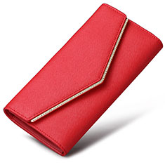 Handtasche Clutch Handbag Schutzhülle Leder Universal K03 für Sharp AQUOS Sense4 Plus Rot