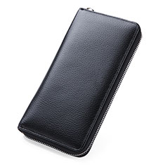 Handtasche Clutch Handbag Schutzhülle Leder Universal K05 für Sony Xperia XA3 Schwarz