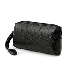 Handtasche Clutch Handbag Schutzhülle Leder Universal K11 für Oppo A73 2020 Schwarz