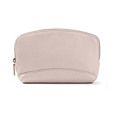 Handtasche Clutch Handbag Schutzhülle Leder Universal K14 für Motorola Moto E7 Plus Grau