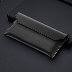 Handtasche Clutch Handbag Tasche Leder für Samsung Galaxy Z Fold4 5G Schwarz