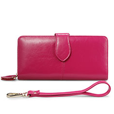 Handtasche Clutch Handbag Tasche Leder Universal für Motorola Moto G200 5G Pink