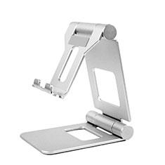 Handy Ständer Smartphone Halter Halterung Stand Universal K19 für Nokia 9 PureView Silber