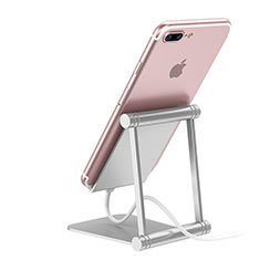 Handy Ständer Smartphone Halter Halterung Stand Universal K20 für Samsung Galaxy S21 5G Silber