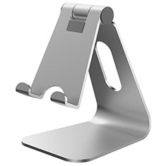 Handy Ständer Smartphone Halter Halterung Stand Universal K24 für LG K42 Silber