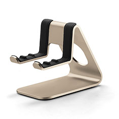 Handy Ständer Smartphone Halter Halterung Stand Universal K25 für Apple iPhone 11 Gold