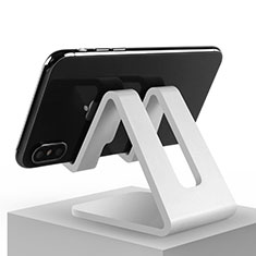 Handy Ständer Smartphone Halter Halterung Stand Universal N01 für Motorola Moto G20 Weiß