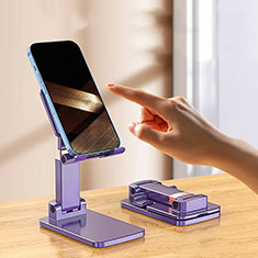 Handy Ständer Smartphone Halter Halterung Stand Universal N03 für Oppo A79 5G Violett
