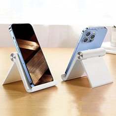 Handy Ständer Smartphone Halter Halterung Stand Universal N16 für Oppo Reno10 Pro+ Plus 5G Weiß