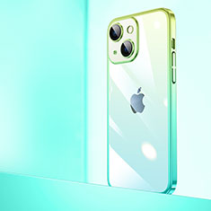Handyhülle Hülle Crystal Hartschalen Tasche Schutzhülle Farbverlauf QC1 für Apple iPhone 14 Grün