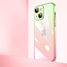 Handyhülle Hülle Crystal Hartschalen Tasche Schutzhülle Farbverlauf QC1 für Apple iPhone 15 Plus Rosa