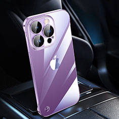 Handyhülle Hülle Crystal Hartschalen Tasche Schutzhülle Farbverlauf QC2 für Apple iPhone 13 Pro Violett