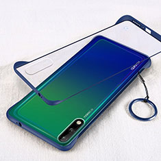 Handyhülle Hülle Crystal Hartschalen Tasche Schutzhülle H01 für Huawei Enjoy 10 Blau