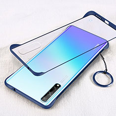 Handyhülle Hülle Crystal Hartschalen Tasche Schutzhülle H01 für Huawei Y8p Blau