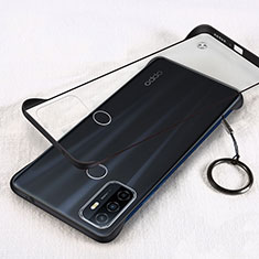 Handyhülle Hülle Crystal Hartschalen Tasche Schutzhülle H01 für Oppo A33 Schwarz