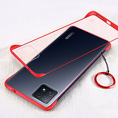 Handyhülle Hülle Crystal Hartschalen Tasche Schutzhülle H01 für Oppo A53 5G Rot