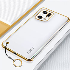 Handyhülle Hülle Crystal Hartschalen Tasche Schutzhülle H01 für Oppo Find X5 5G Gold