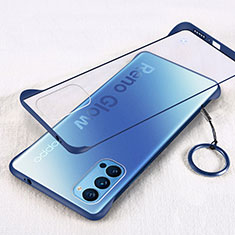 Handyhülle Hülle Crystal Hartschalen Tasche Schutzhülle H01 für Oppo Reno4 5G Blau